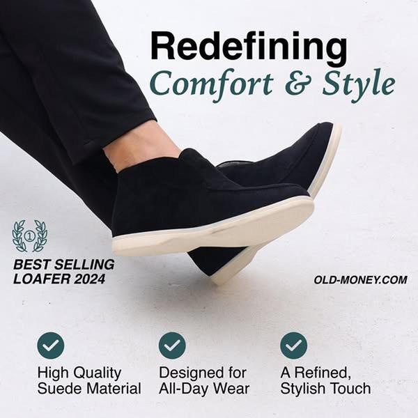 loafers, slip on shoes, casual shoes, dress shoes, suede shoes, bestseller push, product launch, minimalist, trustworthy, luxurious, black, neutral